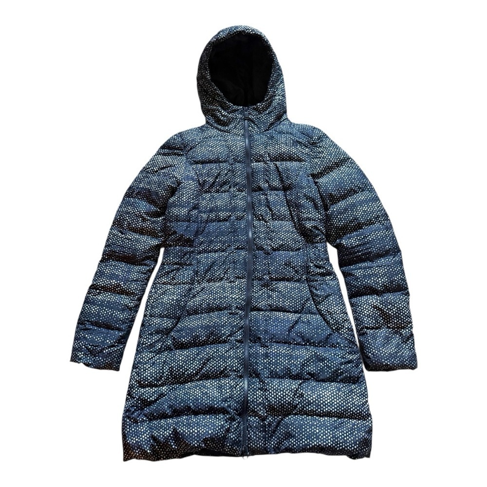 The North Face Black Donegal Print Gotham Goose Down Coat Sz S Black Digital - Picture 2 of 10